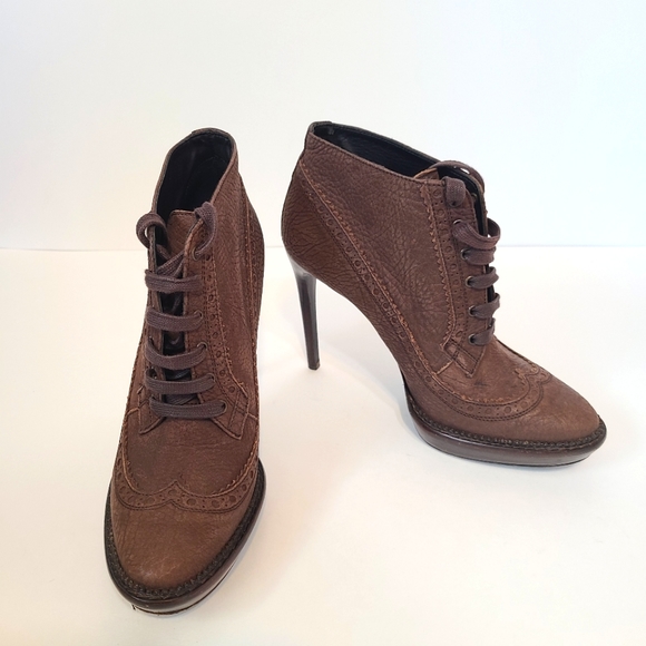 Burberry Prorsum Howcroft Brown Booties - 37.5 - Picture 4 of 15
